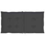 Coussins de chaise de jardin à dossier bas lot de 4 anthracite – Image 4