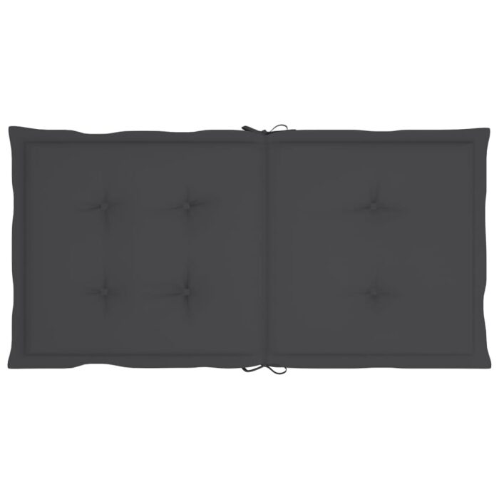 Coussins de chaise de jardin à dossier bas lot de 4 anthracite – Image 4