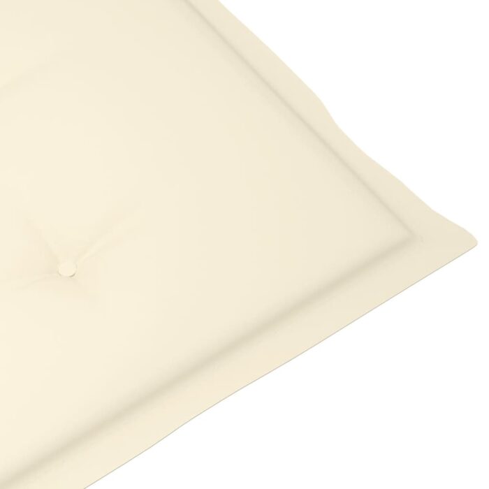 Coussins de chaise de jardin à dossier bas lot de 2 crème – Image 5