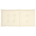 Coussins de chaise de jardin à dossier bas lot de 4 crème – Image 4