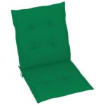 Coussins de chaise de jardin à dossier bas lot de 4 vert – Image 2