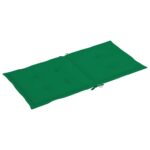Coussins de chaise de jardin à dossier bas lot de 4 vert – Image 3