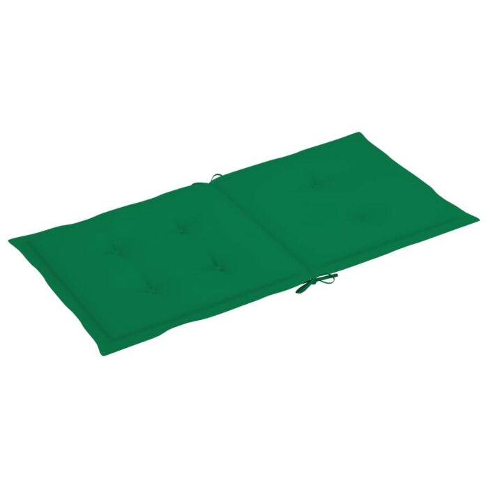 Coussins de chaise de jardin à dossier bas lot de 4 vert – Image 3