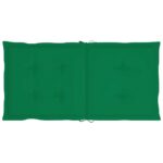 Coussins de chaise de jardin à dossier bas lot de 4 vert – Image 4