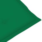 Coussins de chaise de jardin à dossier bas lot de 4 vert – Image 5
