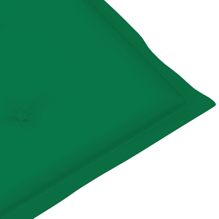 Coussins de chaise de jardin à dossier bas lot de 4 vert – Image 5