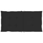 Coussins de chaise de jardin à dossier bas lot de 2 noir – Image 4