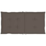 Coussins de chaise de jardin à dossier bas lot de 2 taupe – Image 4