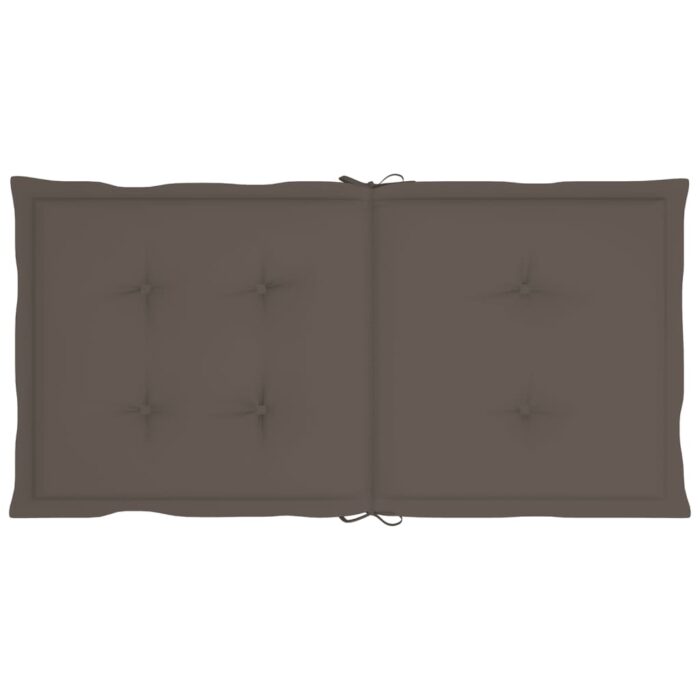 Coussins de chaise de jardin à dossier bas lot de 2 taupe – Image 4