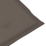 Coussins de chaise de jardin à dossier bas lot de 2 taupe – Image 5