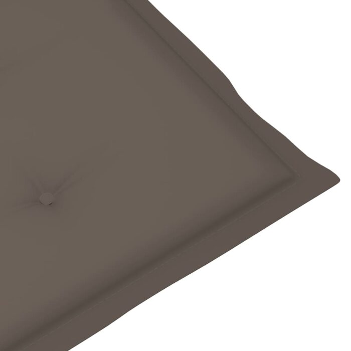 Coussins de chaise de jardin à dossier bas lot de 2 taupe – Image 5