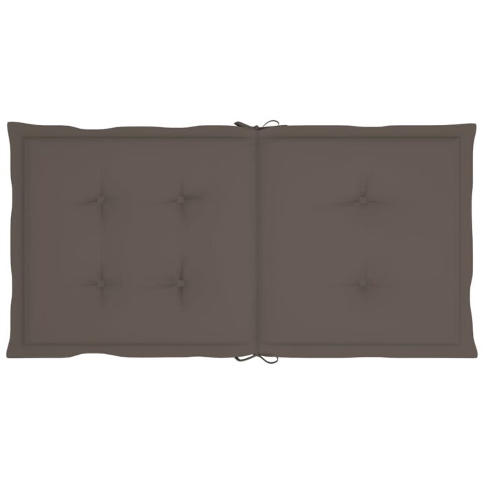 Coussins de chaise de jardin à dossier bas lot de 4 taupe – Image 4