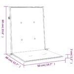 Coussins de chaise de jardin à dossier bas lot de 4 taupe – Image 7