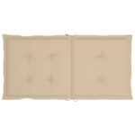 Coussins de chaise de jardin à dossier bas lot de 2 beige – Image 4
