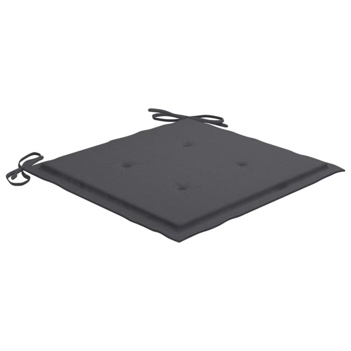 Coussins de chaise de jardin lot de 4 anthracite 40x40x4 cm – Image 3