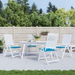 Coussins de chaise jardin lot de 4 bleu 40x40x3 cm tissu oxford