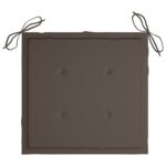 Coussins de chaise jardin lot de 4 taupe 40x40x4cm tissu oxford – Image 3