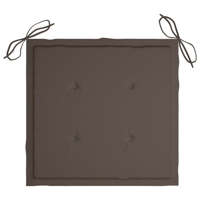 Coussins de chaise jardin lot de 4 taupe 40x40x4cm tissu oxford – Image 3