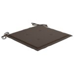 Coussins de chaise jardin lot de 4 taupe 40x40x4cm tissu oxford – Image 4