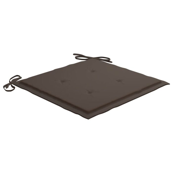 Coussins de chaise jardin lot de 4 taupe 40x40x4cm tissu oxford – Image 4