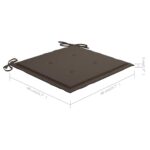 Coussins de chaise jardin lot de 4 taupe 40x40x4cm tissu oxford – Image 7