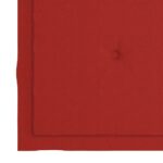 Coussins de chaise de jardin lot de 2 rouge 50x50x4 cm – Image 5