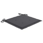 Coussins de chaise de jardin lot de 2 anthracite 50x50x4 cm – Image 2
