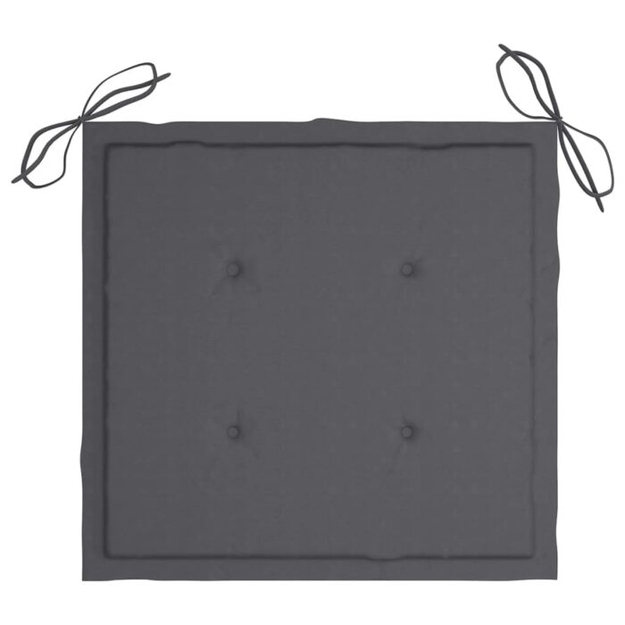 Coussins de chaise de jardin lot de 2 anthracite 50x50x4 cm – Image 4