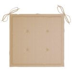 Coussins de chaise de jardin lot de 2 beige 50x50x4 cm – Image 4