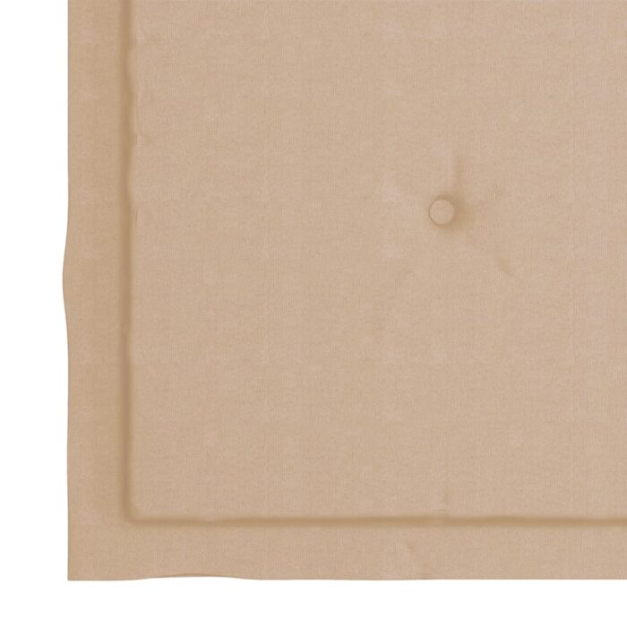 Coussins de chaise de jardin lot de 2 beige 50x50x4 cm – Image 5