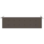 Coussin de banc de jardin taupe 180x50x4 cm tissu oxford – Image 2
