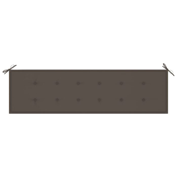 Coussin de banc de jardin taupe 180x50x4 cm tissu oxford – Image 2