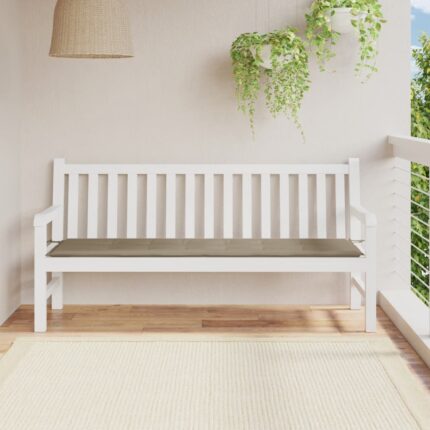 Coussin de banc de jardin taupe 180x50x4 cm tissu oxford