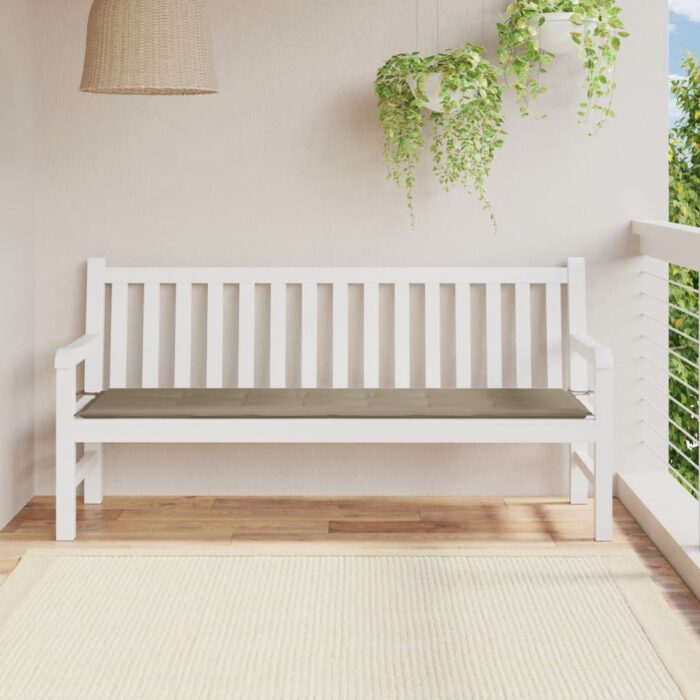 VXL8719883753041_m_en_hd_1.jpg Coussin de banc de jardin taupe 180x50x4 cm tissu oxford – Image 1
