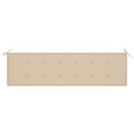 Coussin de banc de jardin beige 180x50x3 cm tissu oxford – Image 2