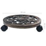 Chariots pour plantes 6 pcs Bronze 30 cm Plastique – Image 4
