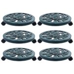 Chariots pour plantes 6 pcs Vert 38 cm Plastique