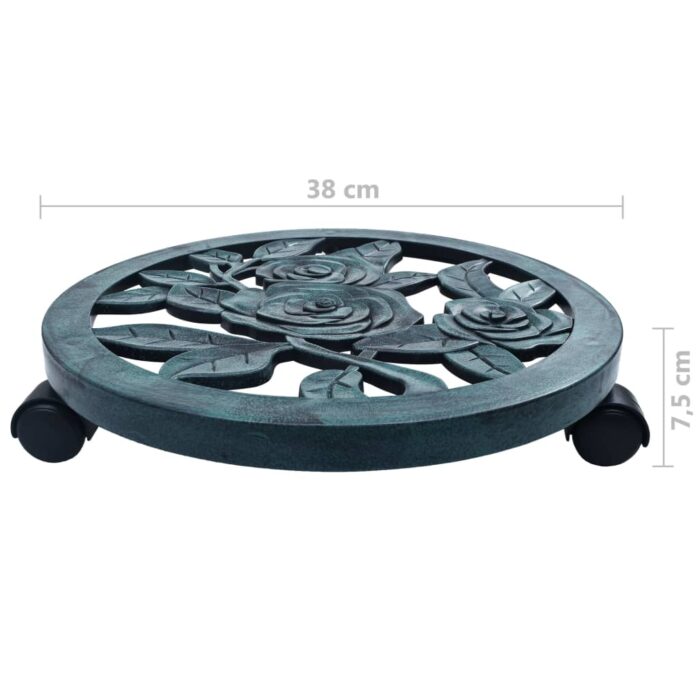 Chariots pour plantes 6 pcs Vert 38 cm Plastique – Image 4