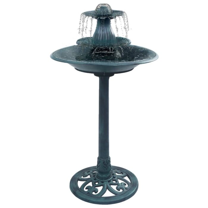 Bain pour oiseaux avec fontaine Vert 50x91 cm Plastique – Image 1