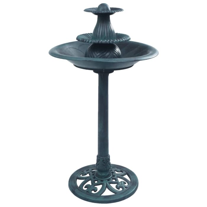 Bain pour oiseaux avec fontaine Vert 50x91 cm Plastique – Image 2