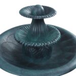 Bain pour oiseaux avec fontaine Vert 50x91 cm Plastique – Image 3
