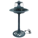 Bain pour oiseaux avec fontaine Vert 50x91 cm Plastique – Image 6