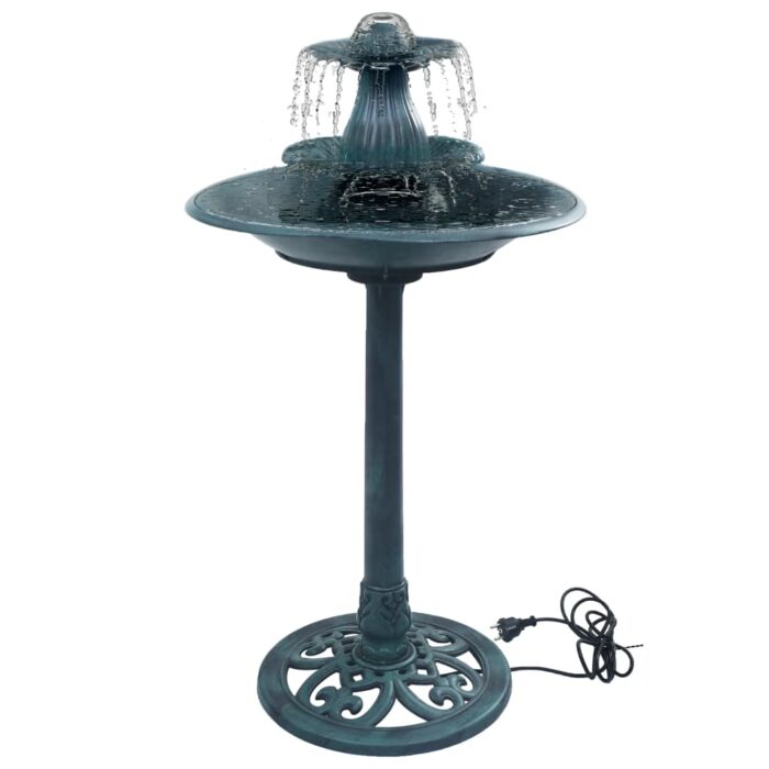 Bain pour oiseaux avec fontaine Vert 50x91 cm Plastique – Image 6
