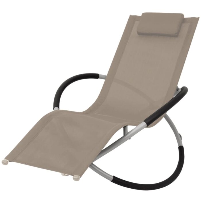 Chaise longue géométrique d'extérieur Acier Taupe – Image 1