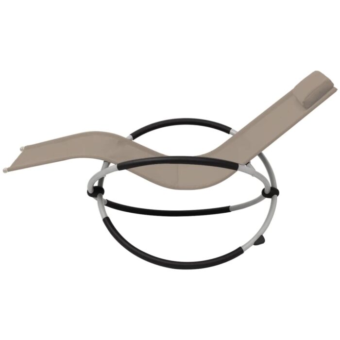Chaise longue géométrique d'extérieur Acier Taupe – Image 2