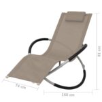 Chaise longue géométrique d'extérieur Acier Taupe – Image 6
