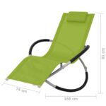 Chaise longue géométrique d'extérieur Acier Vert – Image 6