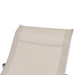 Chaises longues pliables lot de 2 Crème Textilène – Image 5