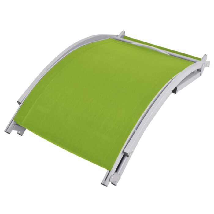 Chaises longues pliables 2 pcs Vert Textilène – Image 4