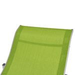 Chaises longues pliables 2 pcs Vert Textilène – Image 5